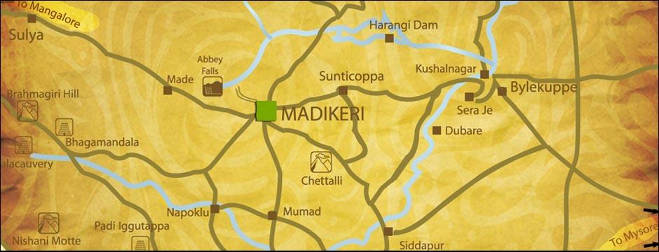 Kushalnagar Attractions Map